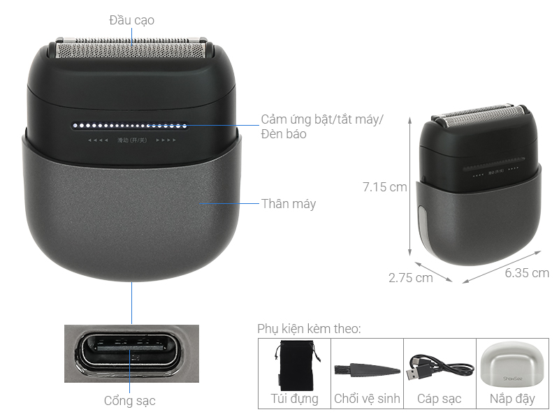 Máy cạo râu khô và ướt Showsee KM10