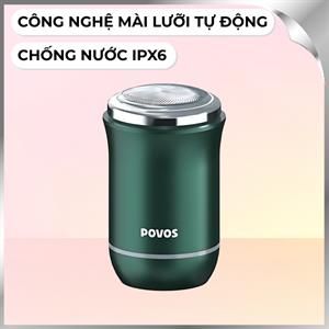 Máy cạo râu khô và ướt POVOS PQ1000 Xanh