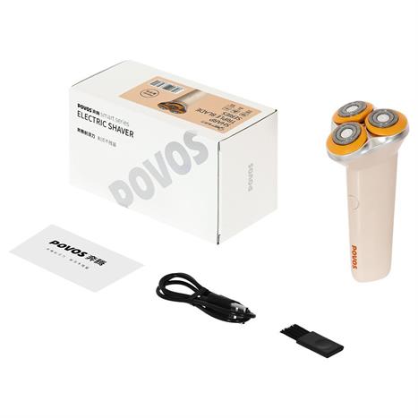 Máy cạo râu khô và ướt POVOS PQ9102 Trắng Màu Trắng