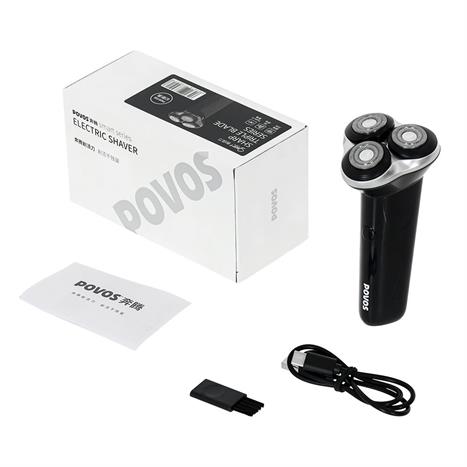 Máy cạo râu khô và ướt POVOS PQ9102 Đen Màu Đen