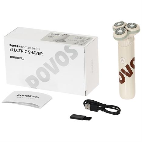 Máy cạo râu khô và ướt POVOS PQ9101 Trắng Màu Trắng