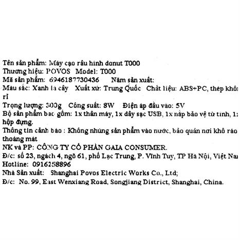 Máy cạo râu khô và ướt POVOS T000 Xanh Lá Màu Xanh lá đậm