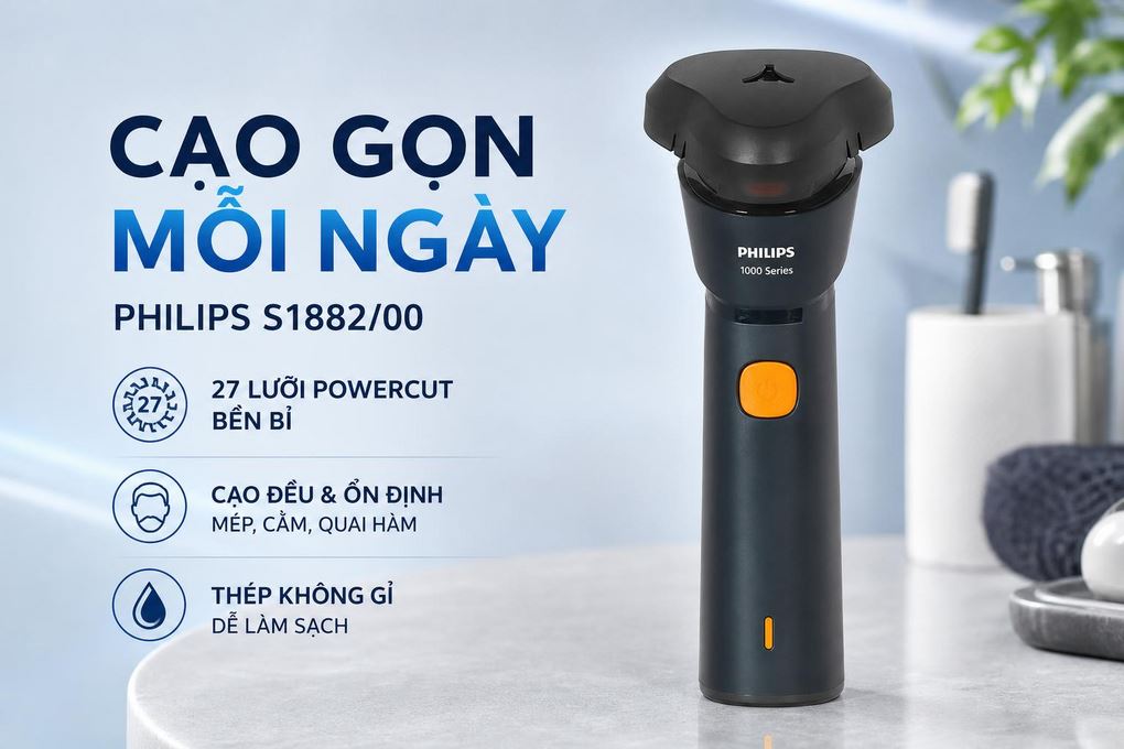 Máy cạo râu khô và ướt Philips S1882/00 Màu Xanh lá