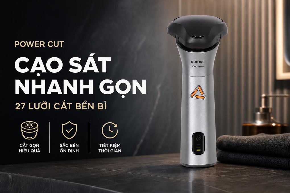Máy cạo râu khô và ướt Philips S3882/00 Màu Xám