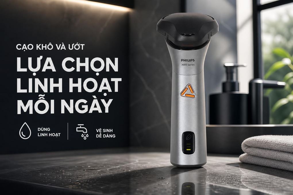 Máy cạo râu khô và ướt Philips S3882/00 Màu Xám