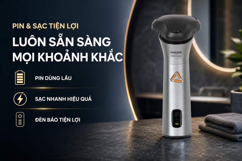 Máy cạo râu khô và ướt Philips S3882/00 Màu Xám