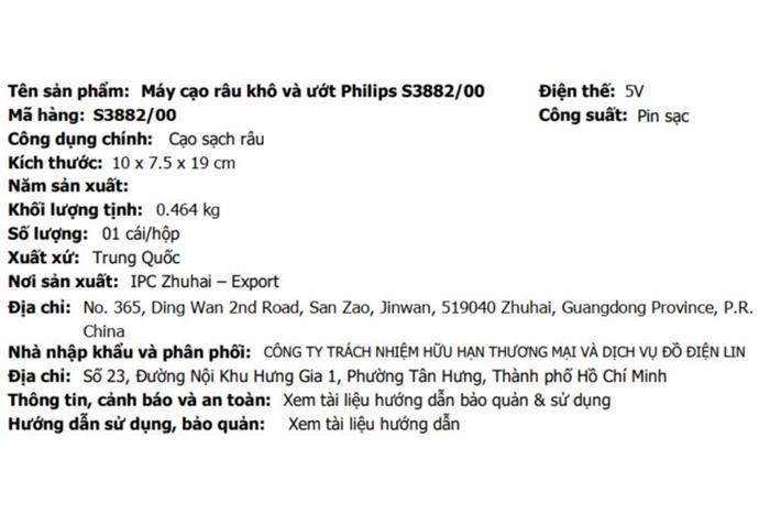 Máy cạo râu khô và ướt Philips S3882/00 Màu Xám