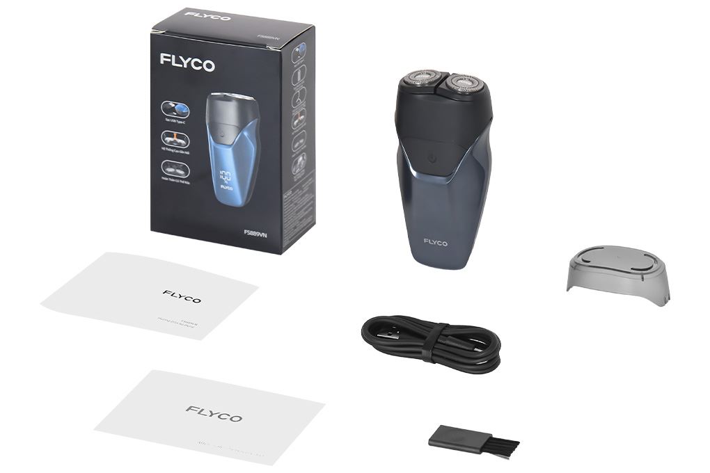 Máy cạo râu khô và ướt Flyco FS889VN Màu Xanh Dương