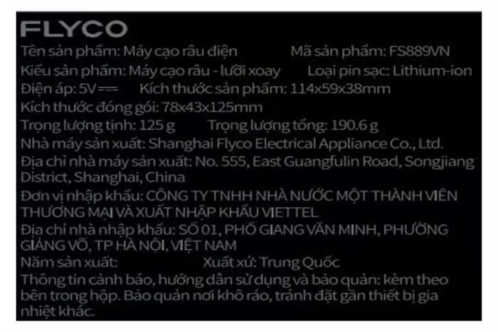 Máy cạo râu khô và ướt Flyco FS889VN Màu Xanh Dương