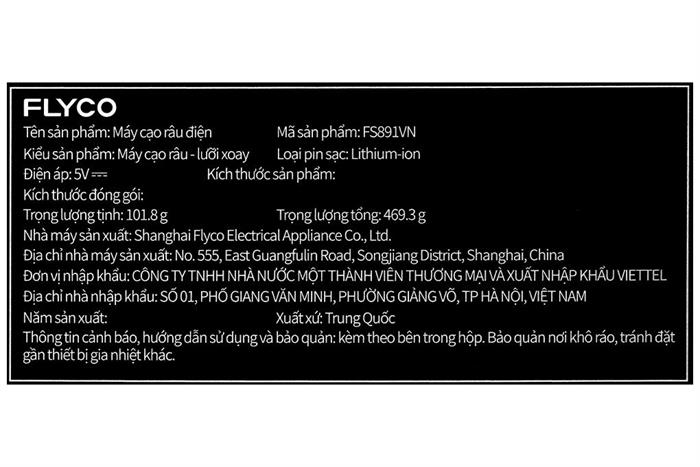 Máy cạo râu khô và ướt Flyco FS891VN Màu Xám