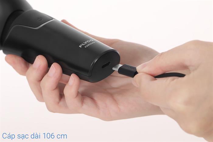 Máy cạo râu khô và ướt Flyco FS903VN Màu Đen
