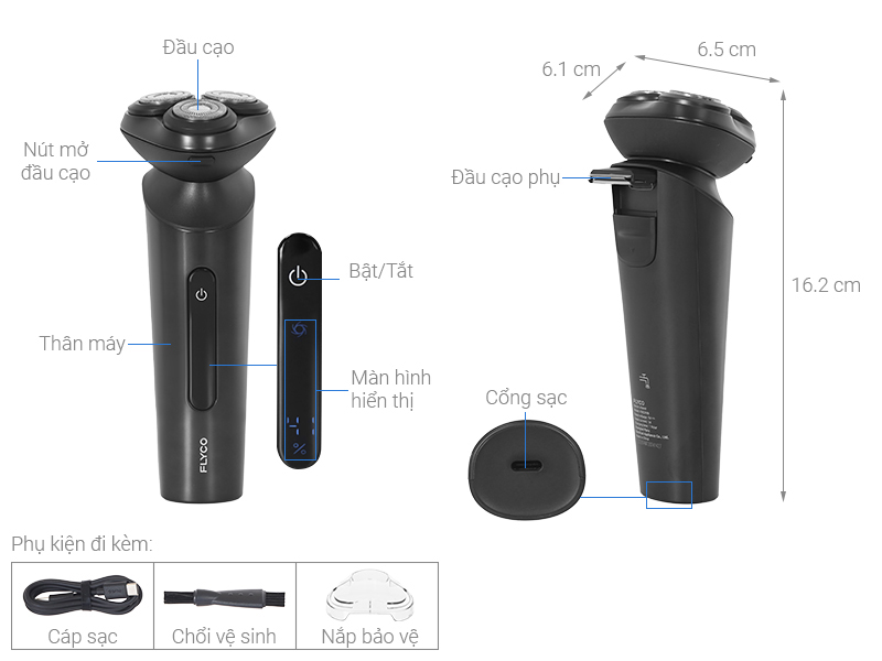 Máy cạo râu khô và ướt Flyco FS929VN