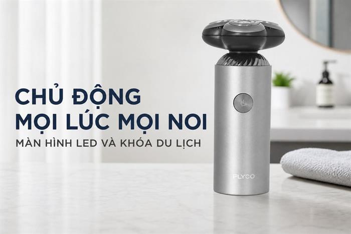 Máy cạo râu khô và ướt Flyco FS965VN Màu Xám