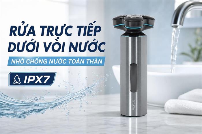 Máy cạo râu khô và ướt Flyco FS988VN Màu Đen