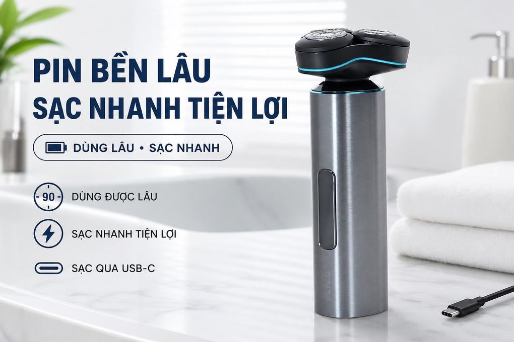 Máy cạo râu khô và ướt Flyco FS988VN - 6