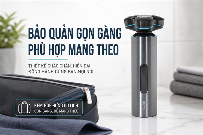 Máy cạo râu khô và ướt Flyco FS988VN Màu Đen