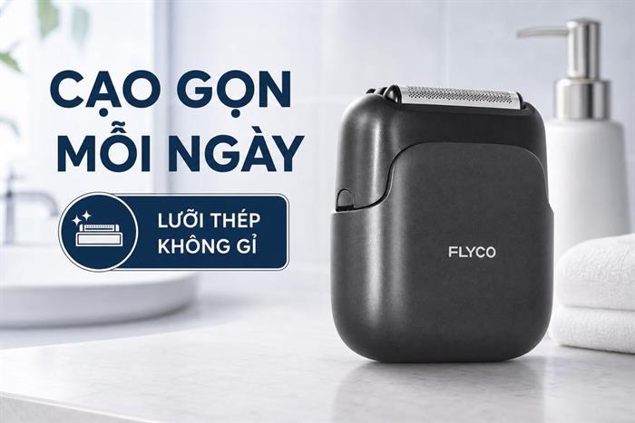Máy cạo râu khô và ướt Flyco FS685VN Màu Đen