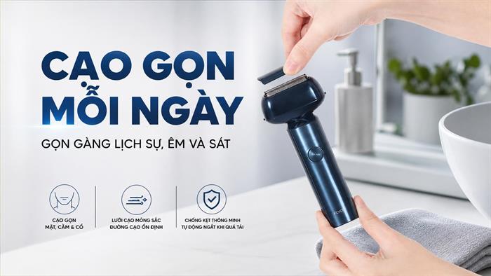 Máy cạo râu khô và ướt Flyco F005VN Màu Xanh Dương