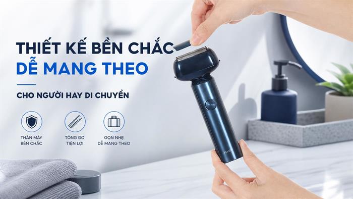 Máy cạo râu khô và ướt Flyco F005VN Màu Xanh Dương