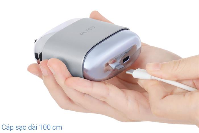 Máy cạo râu khô và ướt Flyco F8VN Bạc Màu Bạc