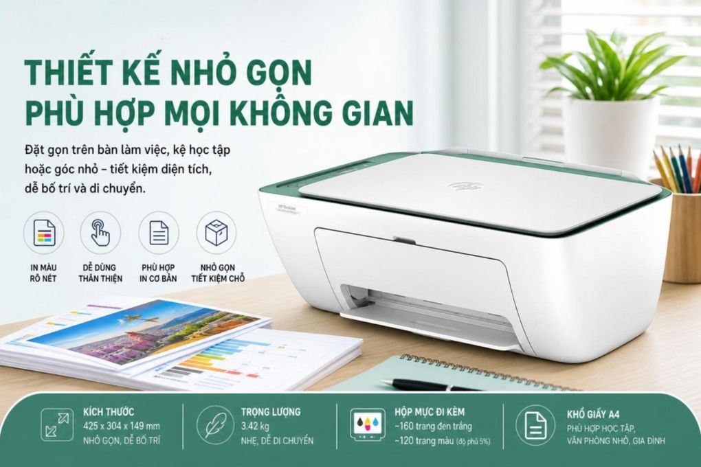 Máy in phun màu đa năng HP HP DeskJet Ink Advantage 2989 Wifi (A24J7B) Màu Trắng