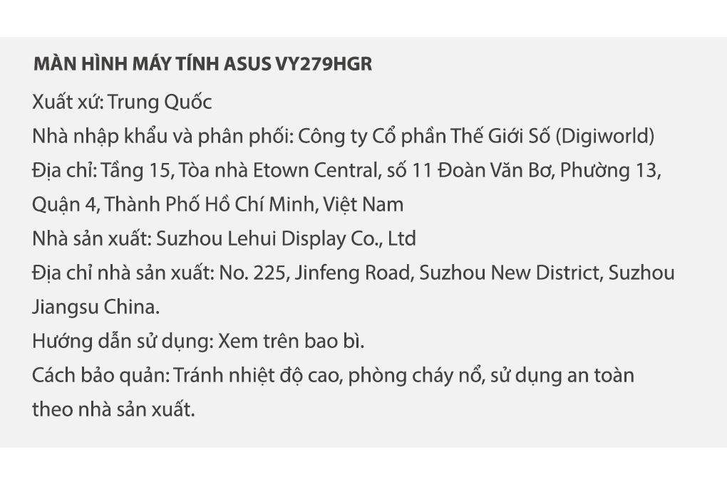 Màn hình Asus VY279HGR 27 inch FHD/IPS/120Hz/1ms - 4