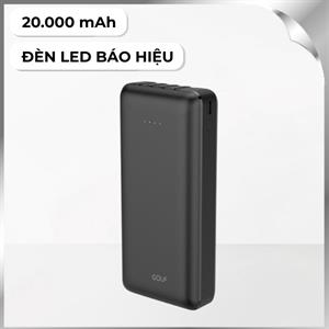 Pin sạc dự phòng Polymer 20000mAh Type C 10.5W Golf L206 kèm Cáp Type C
