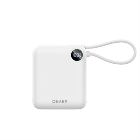 Pin sạc dự phòng Polymer 10000mAh Type-C QC 3.0 22.5W Dekey Power Pioneer P2786 kèm cáp Type-C - Trắng Màu Trắng