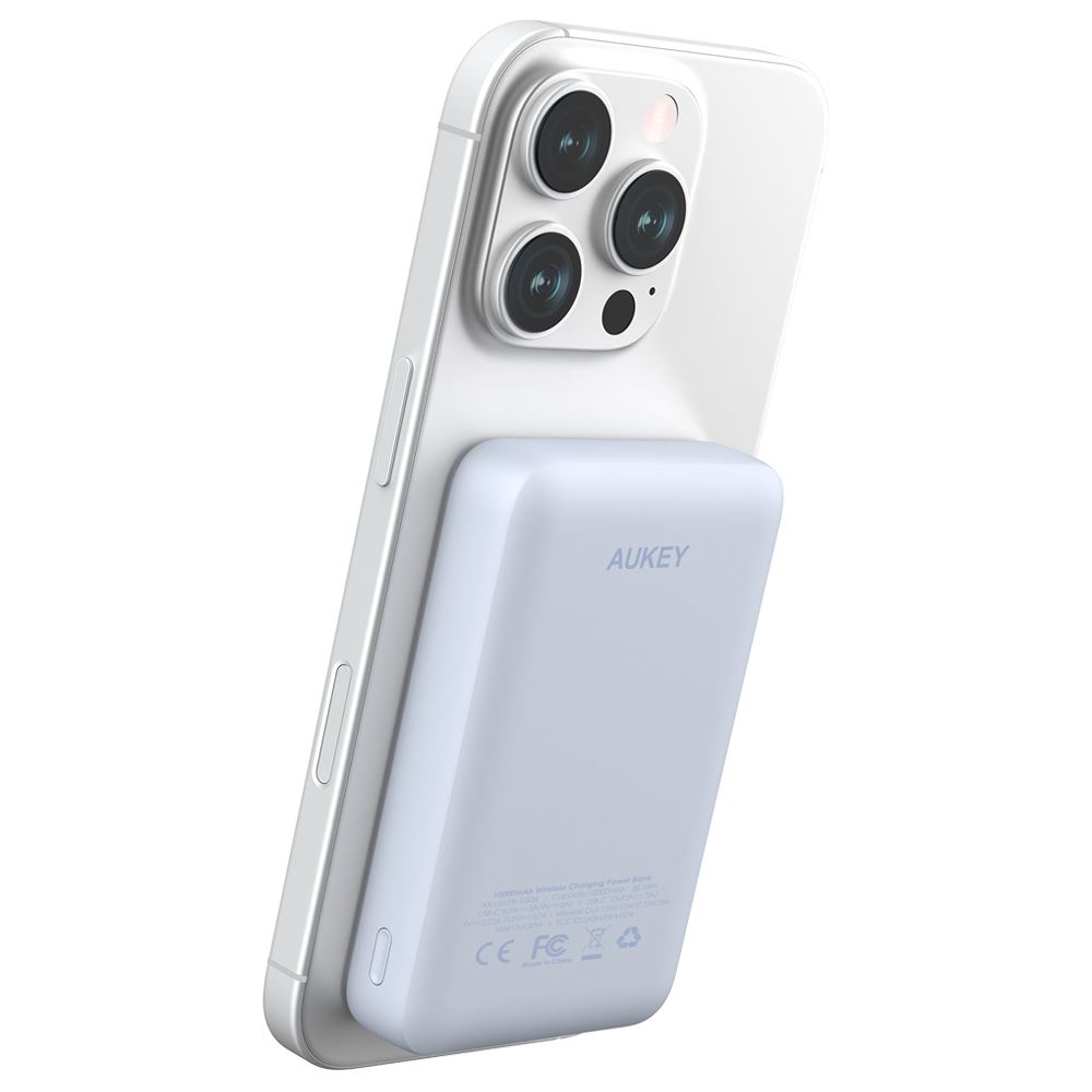Pin sạc dự phòng Không dây Polymer 10000mAh Type C 20W Aukey PB-MS04 - Xanh - 3
