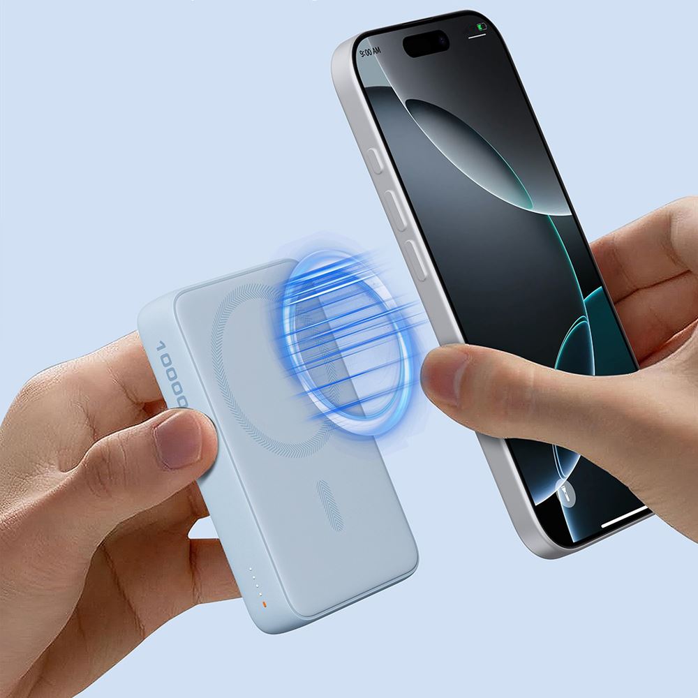 Pin sạc dự phòng Không dây Polymer 10000mAh Type C 20W Aukey PB-MS04 - Xanh - Thiết kế Pin sạc dự phòng Không dây Polymer 10000mAh Type C 20W Aukey PB-MS04 - Xanh - Thiết kế