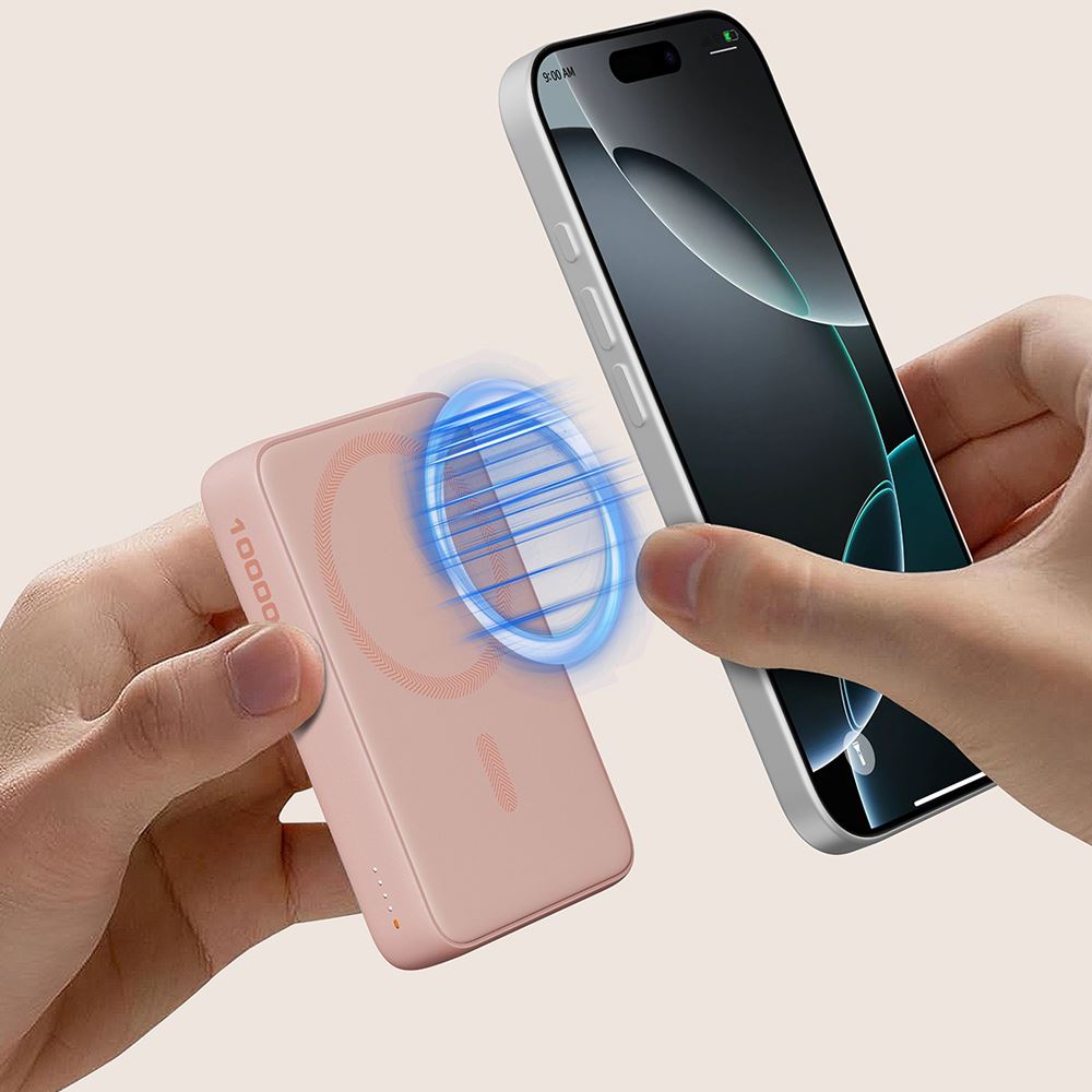 Pin sạc dự phòng Không dây Polymer 10000mAh Type C 20W Aukey PB-MS04 - Hồng - Khả năng sạc