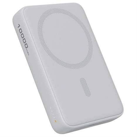 Pin sạc dự phòng Không dây Polymer 10000mAh Type C 20W Aukey PB-MS04 - Xám Bạc Màu Bạc