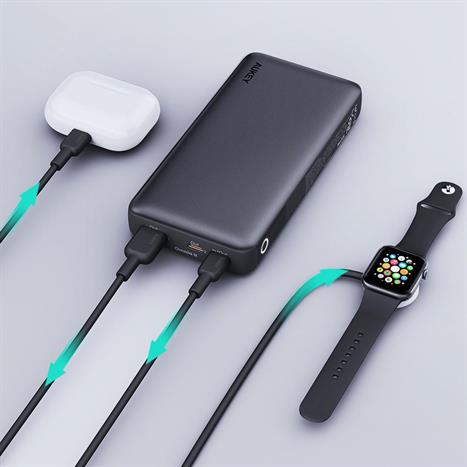 Pin sạc dự phòng Polymer 20000mAh Type C PD QC 3.0 30W Aukey PB-Y42 Sprint X Màu Xám