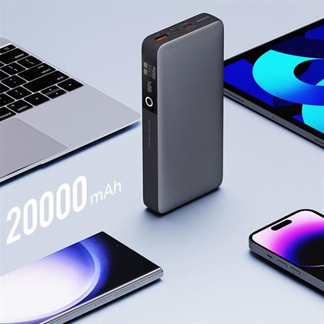 Pin sạc dự phòng Polymer 20000mAh Type C PD QC 3.0 65W Aukey PB-Y43 Sprint X Màu Xám