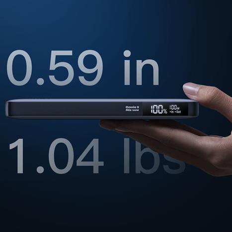 Pin sạc dự phòng Polymer 20000mAh Type C PD QC 3.0 100W Aukey PB-Y44 Sprint X Màu Xám