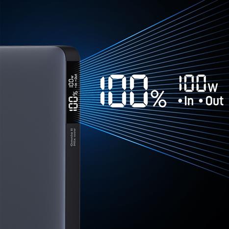 Pin sạc dự phòng Polymer 20000mAh Type C PD QC 3.0 100W Aukey PB-Y44 Sprint X Màu Xám
