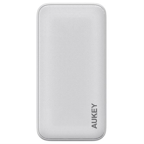 Pin sạc dự phòng Polymer 10000mAh Type C PD QC 3.0 15W Aukey PB-Y46 - Xám Bạc