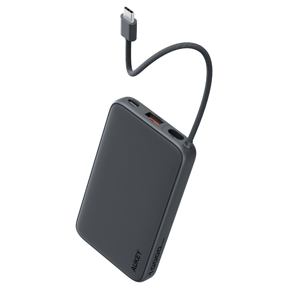 Pin sạc dự phòng Polymer 10000mAh Type C PD 15W Aukey PB-Y53 - Xám Đen - 3