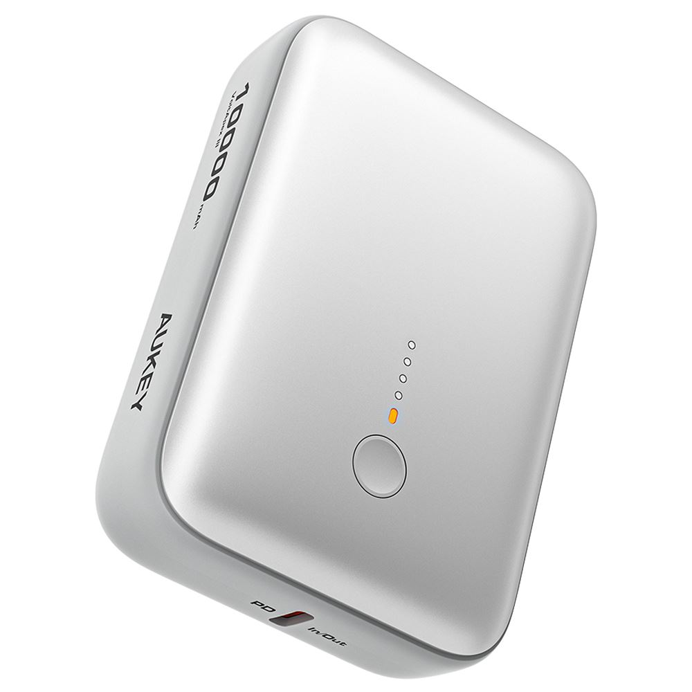 Pin sạc dự phòng Polymer 10000mAh Type C PD QC 3.0 20W Aukey PB-Y55 - Bạc - Thiết kế