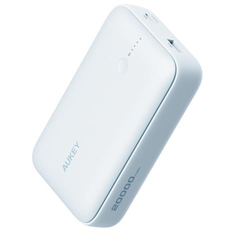 Pin sạc dự phòng Polymer 20000mAh Type C PD QC 3.0 20W Aukey PB-Y57 Spark Mini - Xanh Màu Xanh Dương