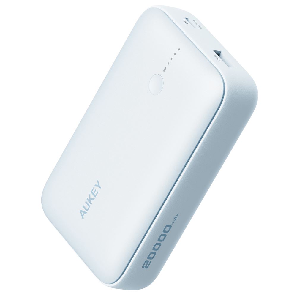 Pin sạc dự phòng Polymer 20000mAh Type C PD QC 3.0 20W Aukey PB-Y57 Spark Mini - Xanh - Thiết kế