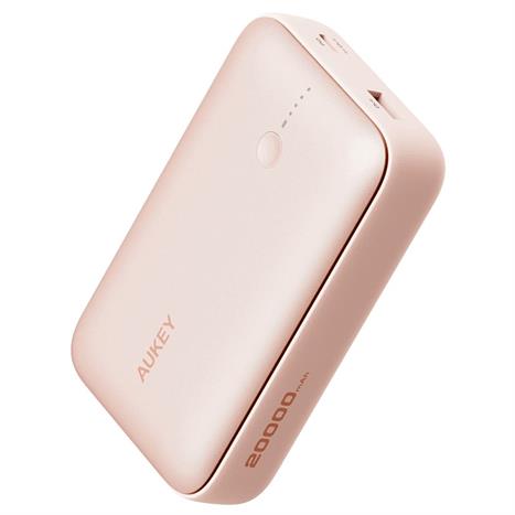 Pin sạc dự phòng Polymer 20000mAh Type C PD QC 3.0 20W Aukey PB-Y57 Spark Mini - Hồng Màu Hồng