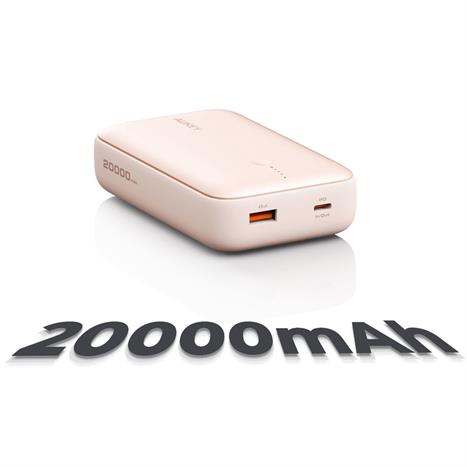 Pin sạc dự phòng Polymer 20000mAh Type C PD QC 3.0 20W Aukey PB-Y57 Spark Mini - Hồng Màu Hồng