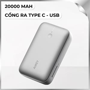 Aukey 20W PB-Y57 Spark Mini - Xám Bạc