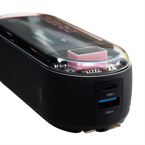 Pin sạc dự phòng Polymer 15000mAh Type C PD QC 45W IDMIX P15CIPRO kèm cáp Lightning và Type-C - Đen Hồng Màu Đen hồng