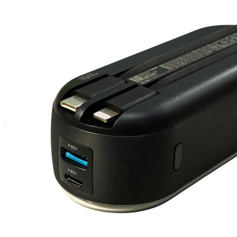 Pin sạc dự phòng Polymer 15000mAh Type C PD QC 45W IDMIX P15CIPRO kèm cáp Lightning và Type-C - Xám Màu Xám đậm