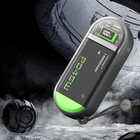 Pin sạc dự phòng Polymer 15000mAh Type C PD QC 45W IDMIX P15CIPRO kèm cáp Lightning và Type-C - Xám Màu Xám đậm