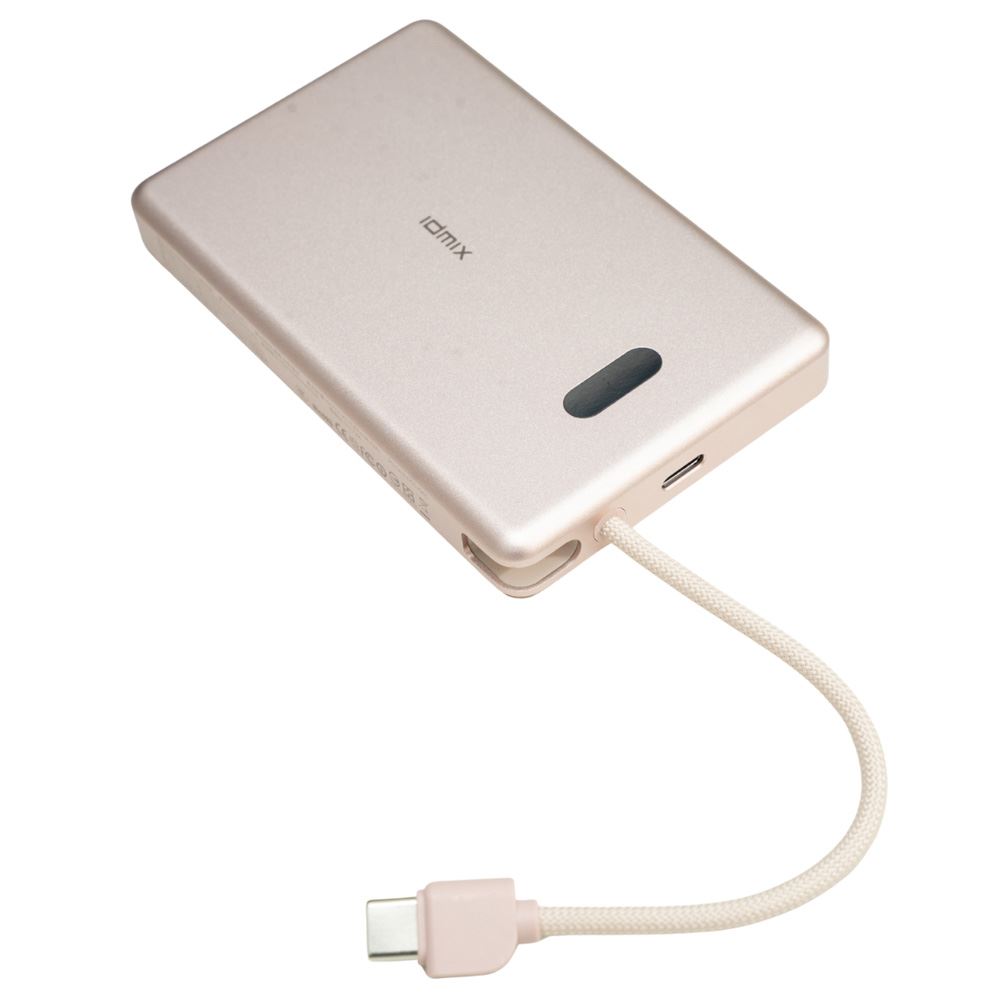 Pin sạc dự phòng Polymer 10000mAh Type C PD 36W IDMIX Q10L kèm cáp Type-C - Vàng - Cổng kết nối