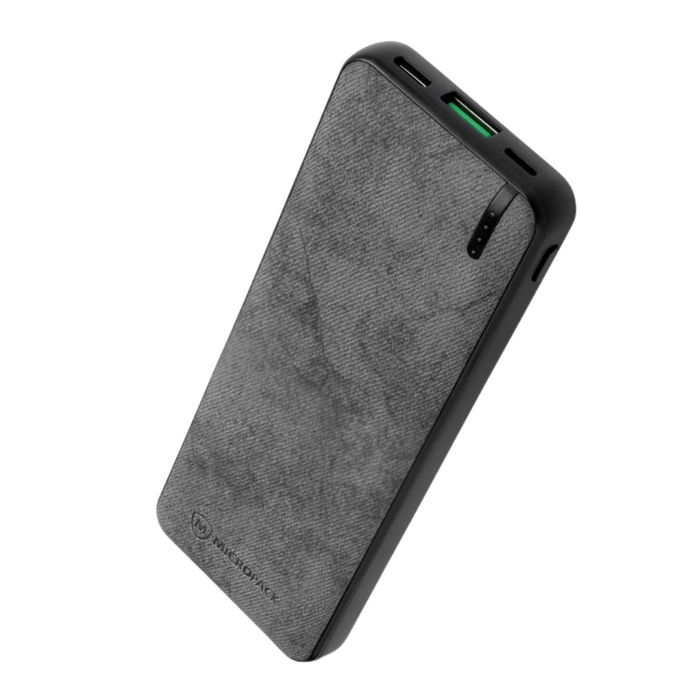 Pin sạc dự phòng Polymer 10.000 mAh PD QC 22.5W MicroPack AntibacTerial Power Store 1020 PB1020 - Xám