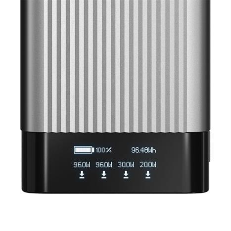 Pin sạc dự phòng 27000 mAh Type C PD 3.0 QC 4.0 245W HyperJuice HJ245B - Xám Màu Xám